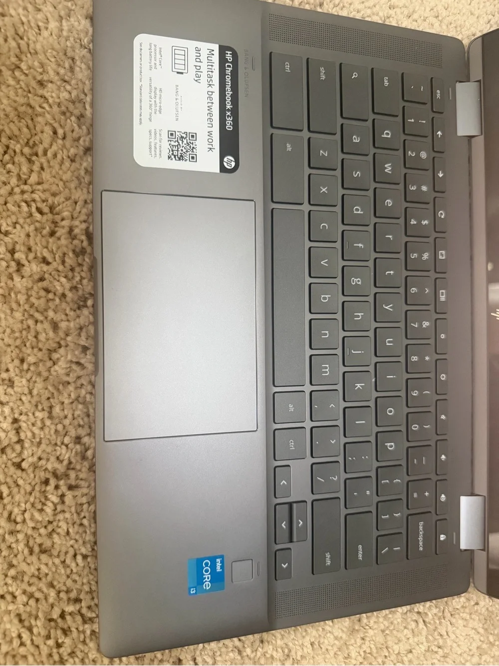 HP Chromebook Laptop - Gray with Gold Logo